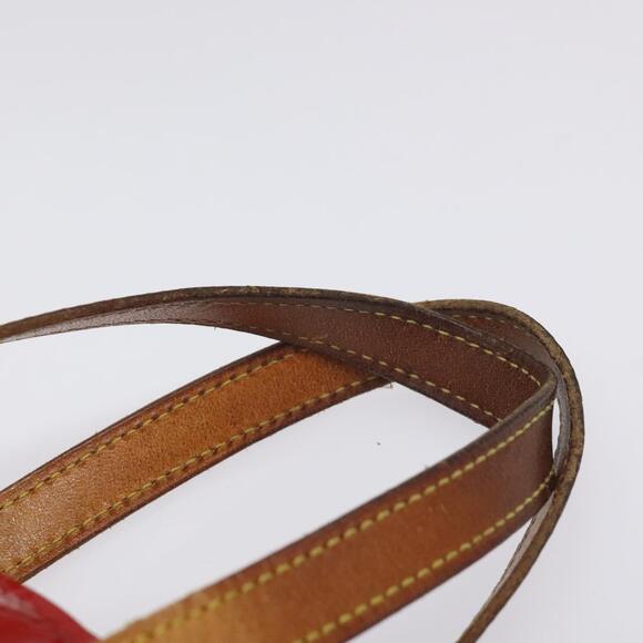 LOUIS VUITTON Monogram Vernis Reade PM Hand Bag Red Rouge M91088 - Picture 8 of 12